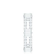 Unique Moissanite Eternity Wedding Band Ring