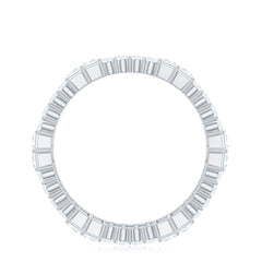 Unique Moissanite Eternity Wedding Band Ring