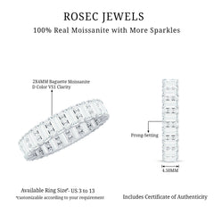 Certified Moissanite Wedding Anniversary Band for Women