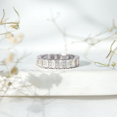 Certified Moissanite Wedding Anniversary Band for Women