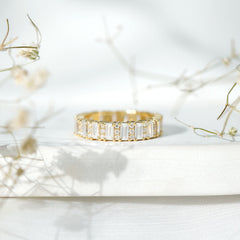 Certified Moissanite Wedding Anniversary Band for Women