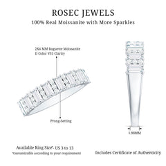 Certified Moissanite Wedding Anniversary Band Ring