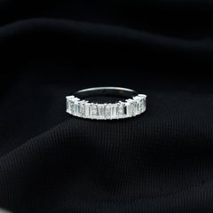 Certified Moissanite Wedding Anniversary Band Ring