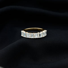 Certified Moissanite Wedding Anniversary Band Ring