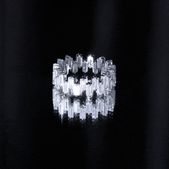 Certified Moissanite Baguette Eternity Band Ring