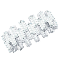 Certified Moissanite Baguette Eternity Band Ring