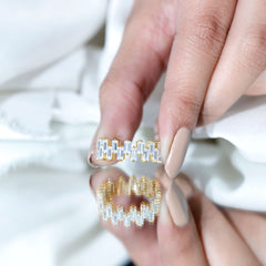 Certified Moissanite Baguette Eternity Band Ring