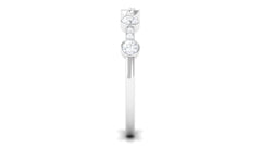 Natural Diamond Half Eternity Ring in Bezel Setting