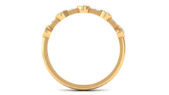 Natural Diamond Half Eternity Ring in Bezel Setting