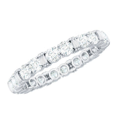 Certified Moissanite Full Eternity Band Ring For Her