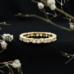 Certified Moissanite Full Eternity Band Ring For Her