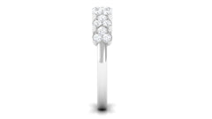 Certified Natural Diamond Heart Eternity Ring in East West Style