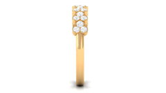 Certified Natural Diamond Heart Eternity Ring in East West Style