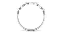 Art Deco Inspired Diamond Half Eternity Ring for Women
