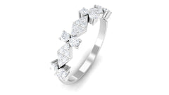 Art Deco Inspired Diamond Half Eternity Ring for Women