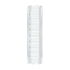 Certified Moissanite Wide Eternity Wedding Band