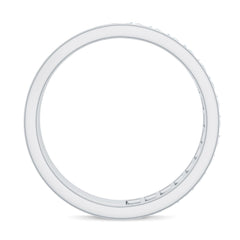 Certified Moissanite Wide Eternity Wedding Band