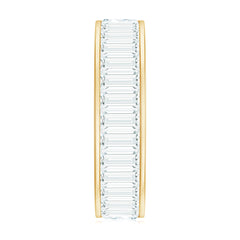 Certified Moissanite Wide Eternity Wedding Band