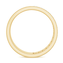 Certified Moissanite Wide Eternity Wedding Band