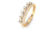 Natural Diamond Half Eternity Ring in Crown Style