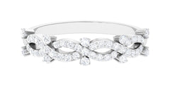 Designer Natural Diamond Infinity Half Eternity Ring