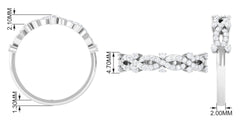 Designer Natural Diamond Infinity Half Eternity Ring