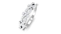 Designer Natural Diamond Infinity Half Eternity Ring
