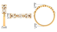Designer Natural Diamond Infinity Half Eternity Ring