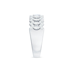 Certified Moissanite Designer Half Eternity Band Ring