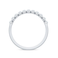 Certified Moissanite Designer Half Eternity Band Ring