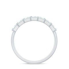 Infinity Style Moissanite Half Eternity Band Ring