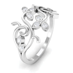 Nature Inspired Diamond Vine Ring for Women