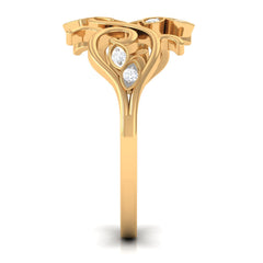 Nature Inspired Diamond Vine Ring for Women
