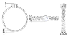 Real Diamond Promise Ring with Braided Shank