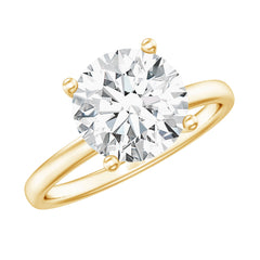 Certified 2.5 CT Lab Grown Diamond Solitaire Engagement Ring