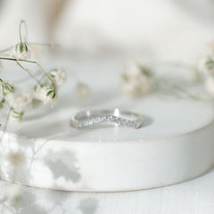 Certified Lab Grown Diamond Curved Stackable Ring