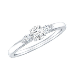 Certified Moissanite 3 Stone Promise Ring