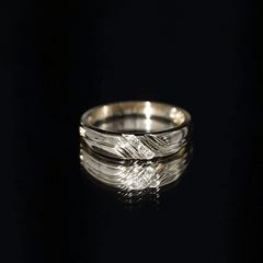 Certified Diamond Three Stone Band Ring for Men