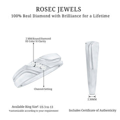 Certified Diamond Three Stone Band Ring for Men