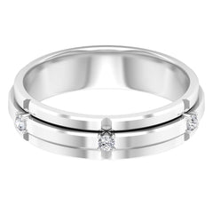 Natural Mens Diamond Band Ring with Certificate