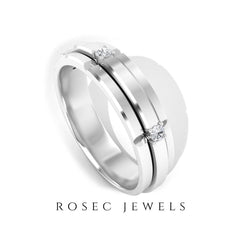 Natural Mens Diamond Band Ring with Certificate