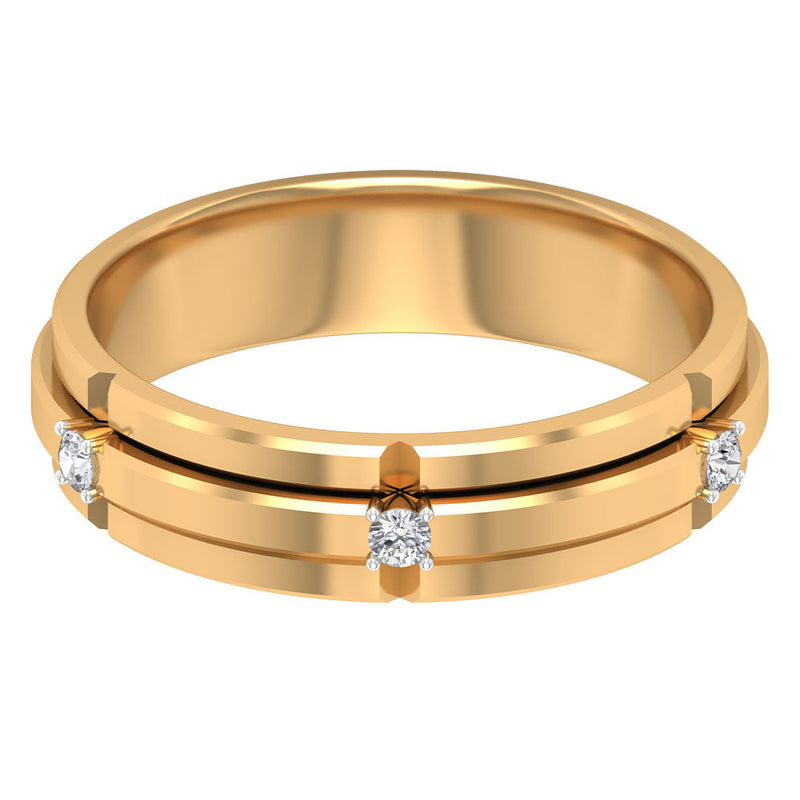 Natural Mens Diamond Band Ring with Certificate