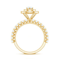 1.50 CT Antique Zircon Double Halo Engagement Ring