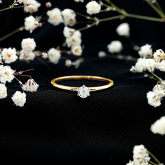Peg Head Set Diamond Promise Ring for her