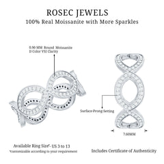 Moissanite Infinity Eternity Band Ring