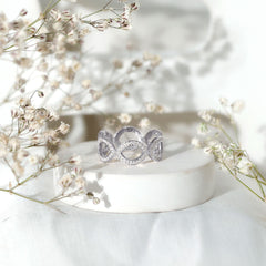 Moissanite Infinity Eternity Band Ring