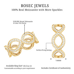 Moissanite Infinity Eternity Band Ring