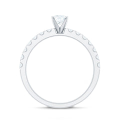 1.25 CT Zircon Solitaire Ring with Side Stones