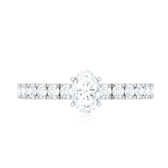 1.25 CT Zircon Solitaire Ring with Side Stones