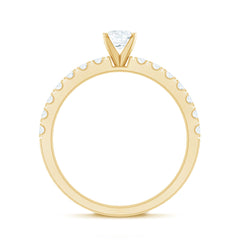 1.25 CT Zircon Solitaire Ring with Side Stones